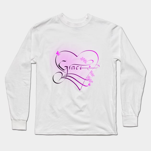 Grace - female name Long Sleeve T-Shirt by AhMath